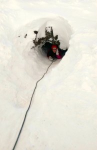 Leidarendi Lava Cave - wondering how I'm going to get out!
